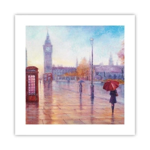 Poszter -  Őszi nap Londonban - 40x40 cm
