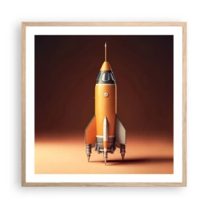 Poszter világos tölgy keretben - Egy álommal kezdődik - 60x60 cm