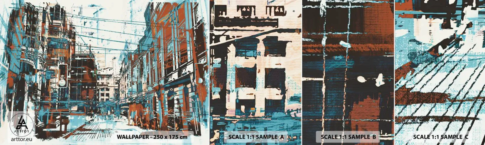 Fotótapéta Minta Standard Eco - Egy kopott városi ösvény - Város, Építészet, Darab - 100x30 cm