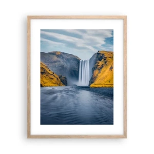 Poszter világos tölgy keretben - Örök létezés, örök mozgás - 40x50 cm