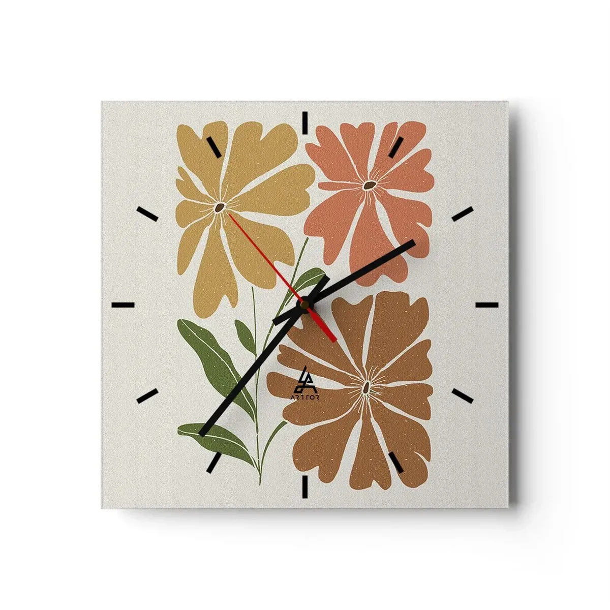 Falióra, Óra - Természet és geometria - 30x30 cm