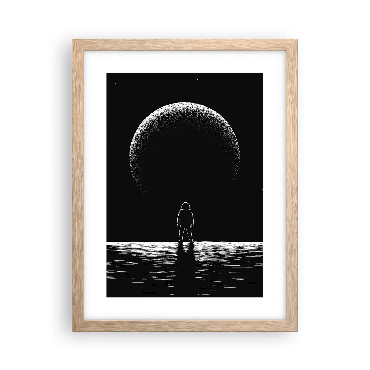 Poszter világos tölgy keretben - Szemtől szemben - 30x40 cm