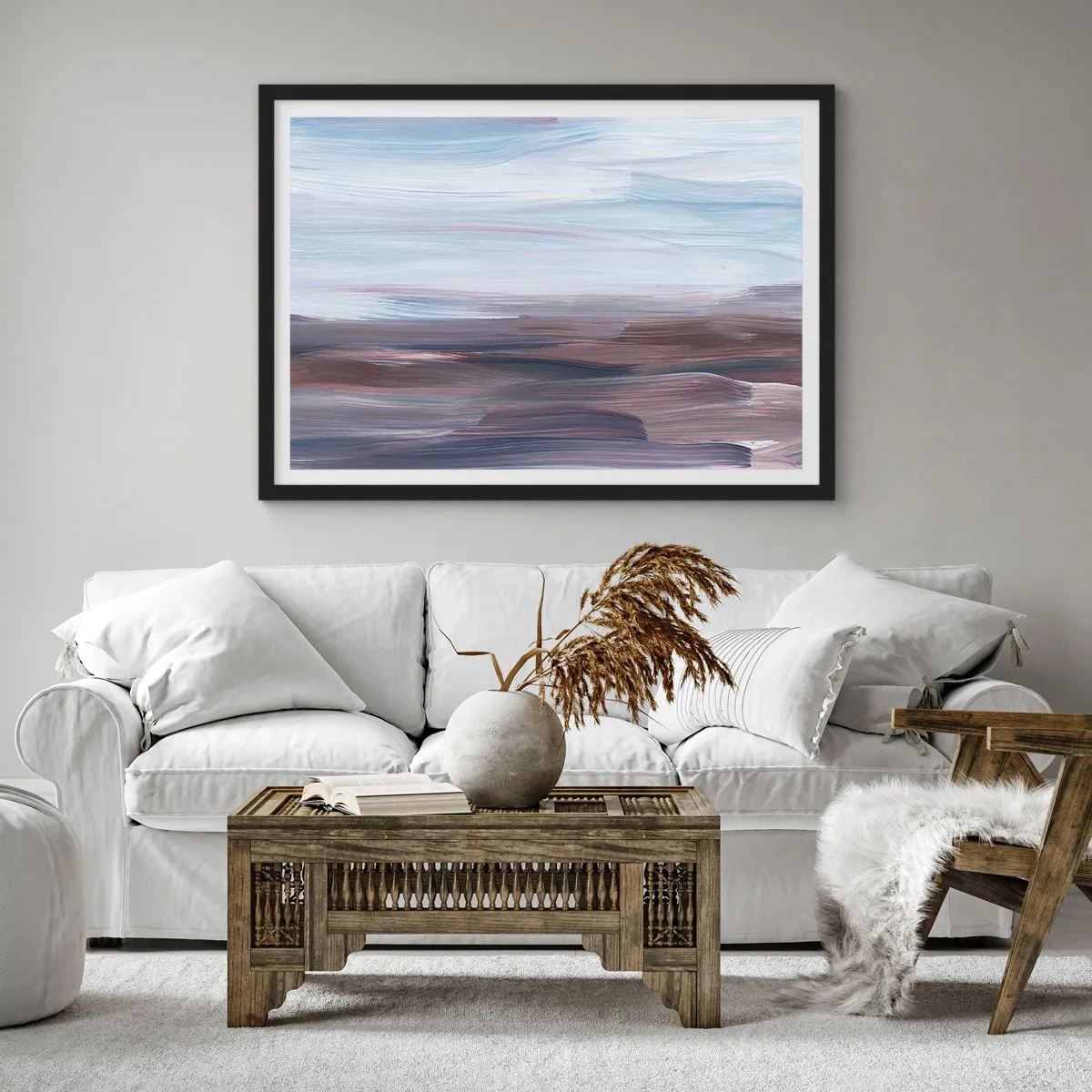 Poszter fehér keretben - Elemek: víz - 70x50 cm