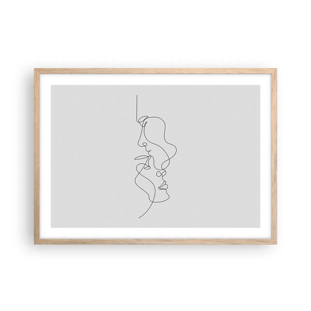 Poszter világos tölgy keretben - Gyászos sóvárgás - 70x50 cm