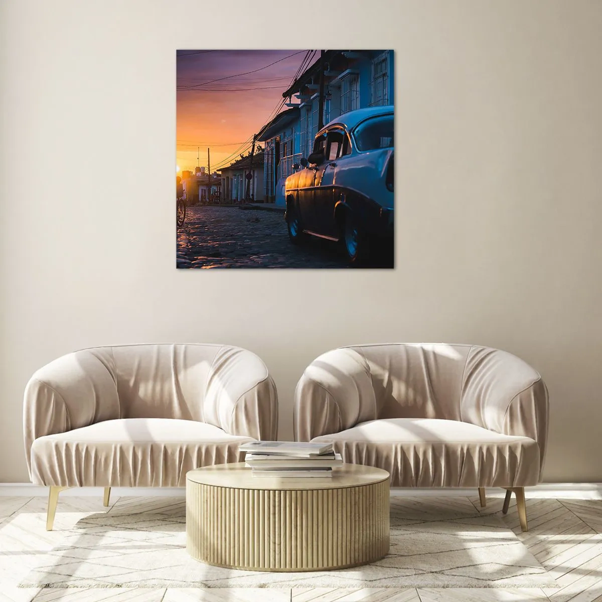 Üveg kép - Itt lassul az idő - 30x30 cm