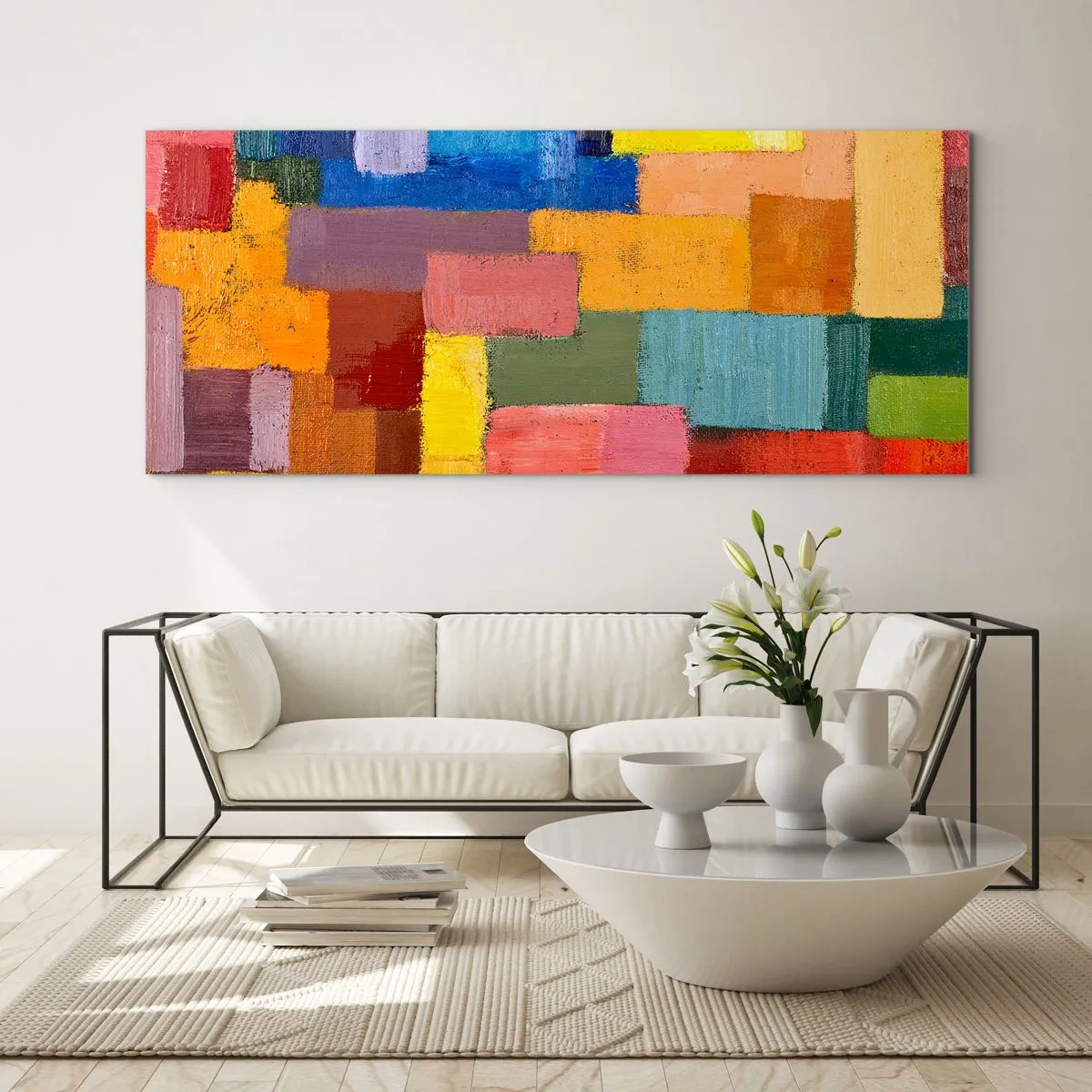Üveg kép - Mindegyik más, mindegyik színes - 100x40 cm