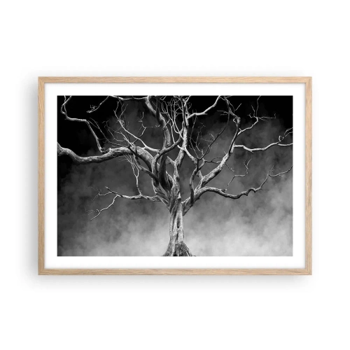 Poszter világos tölgy keretben - Ősi és szent - 70x50 cm