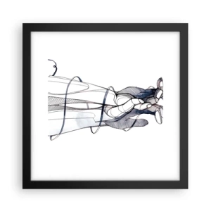 Poszter fehér keretben - Érintés tanulmányozása - 30x30 cm