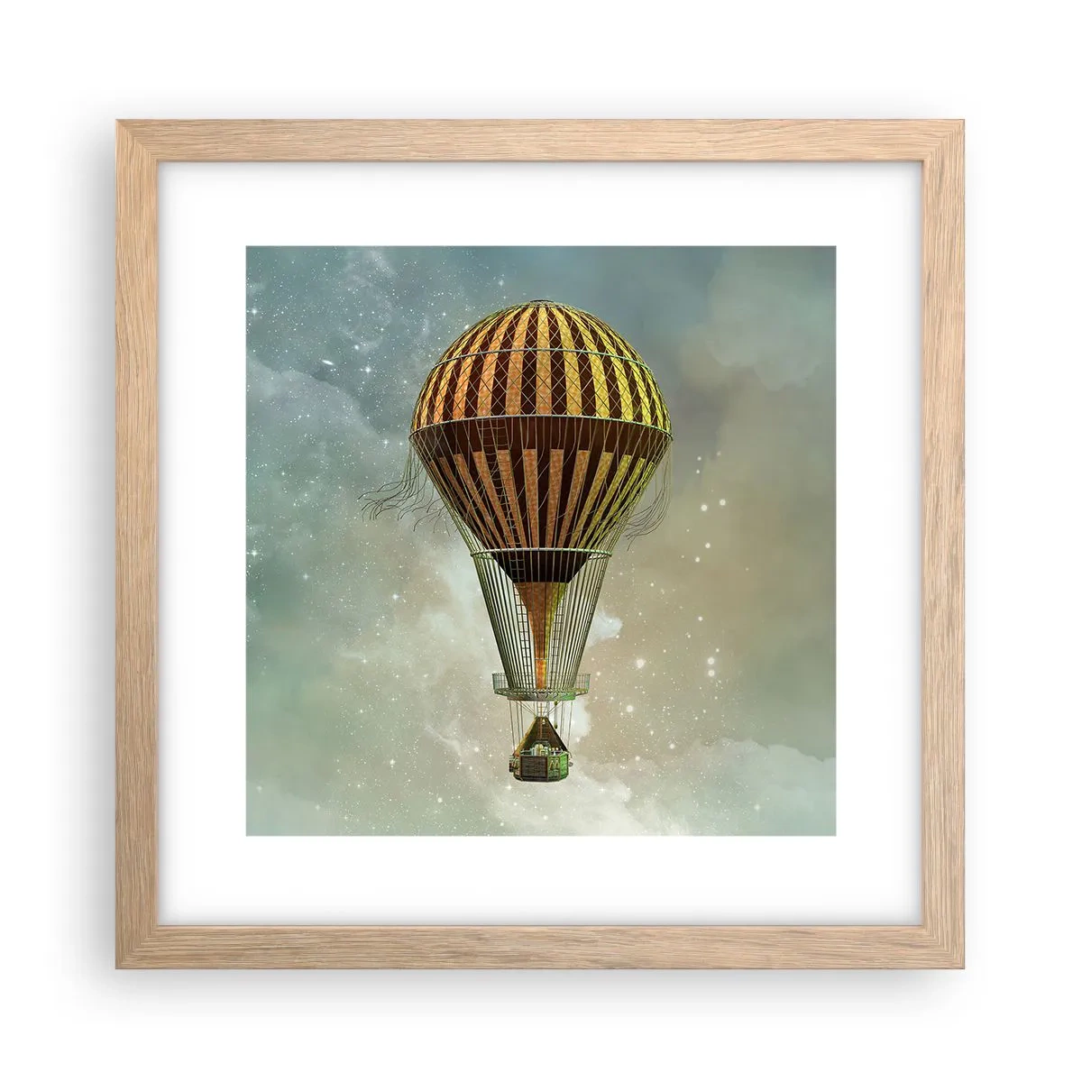 Poszter világos tölgy keretben - Úttörő járatok - 30x30 cm