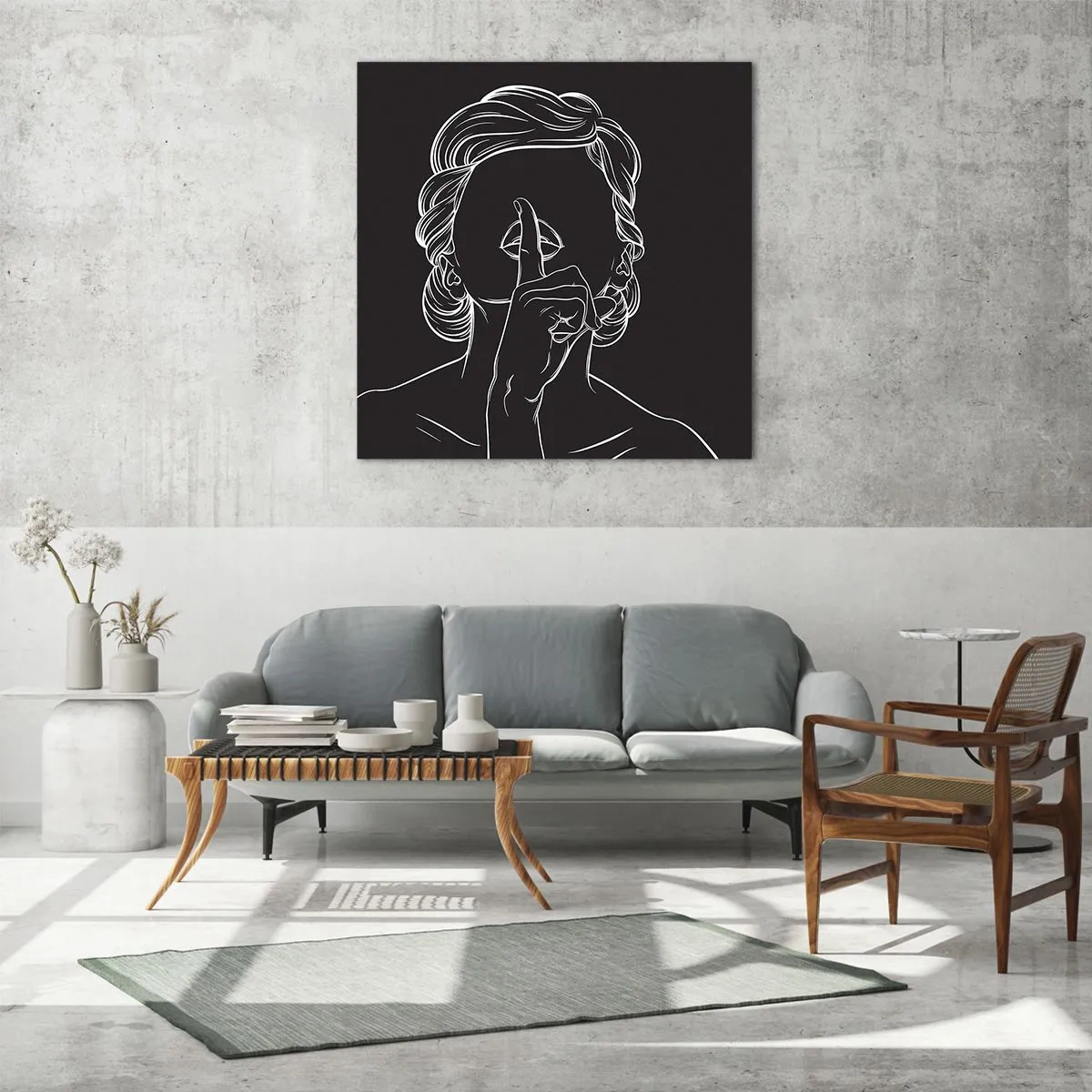 Üveg kép - A szépség csendben virágzik - 60x60 cm