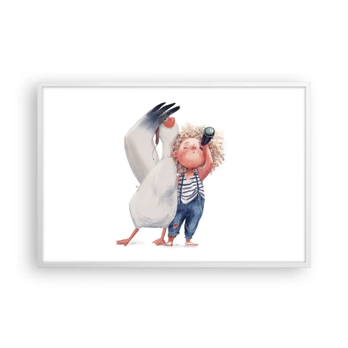 Poszter fekete keretben - Nagy utazási terve - 91x61 cm