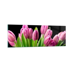 Üveg kép - Lila tavaszi öröm - 90x30 cm