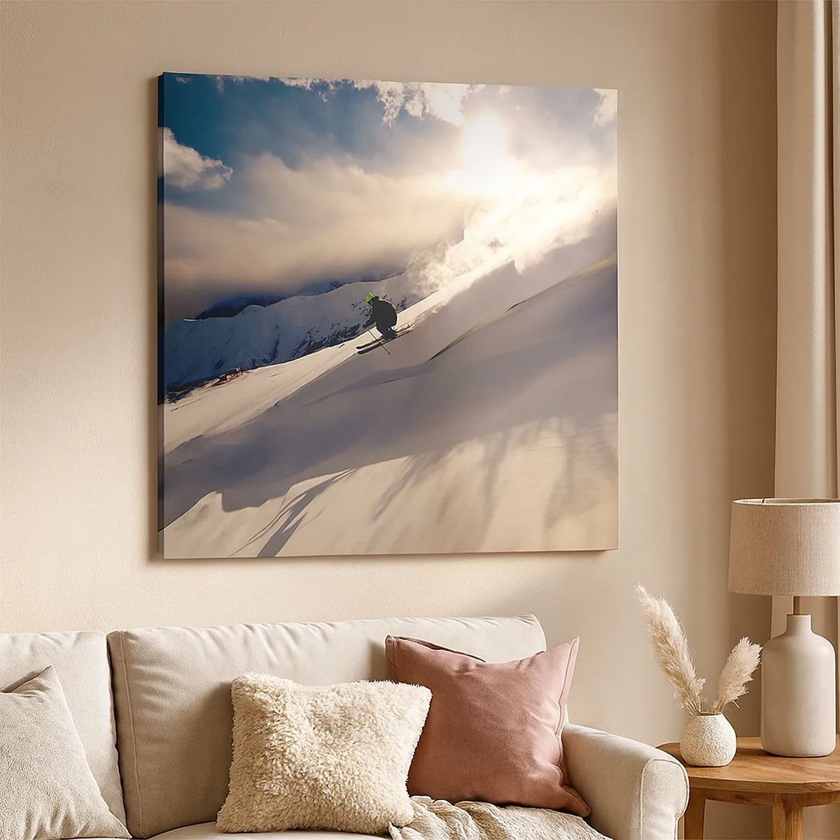 Vászonkép - Hegyi kihívás teljesítve - 30x30 cm