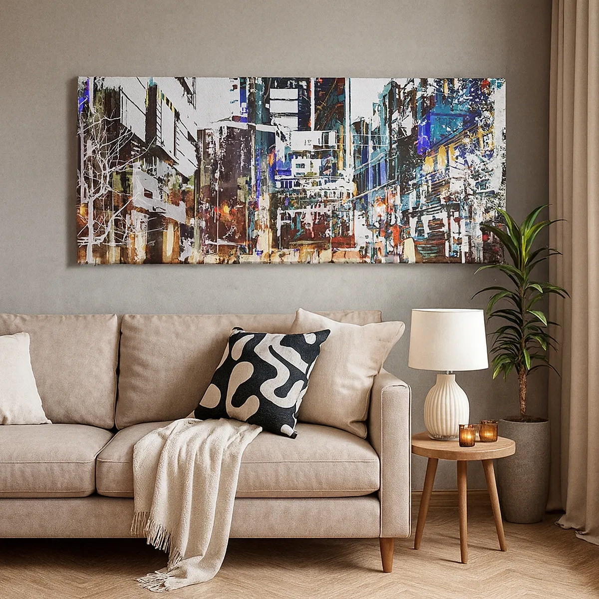 Vászonkép - Csillogó város - 30x30 cm