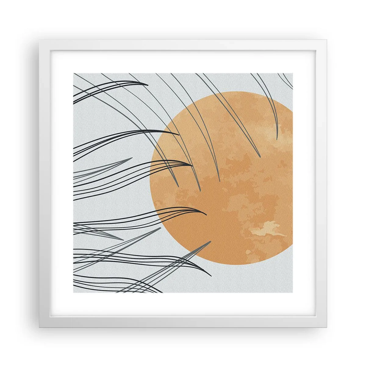 Poszter fekete keretben - Mindig a nap felé - 40x40 cm