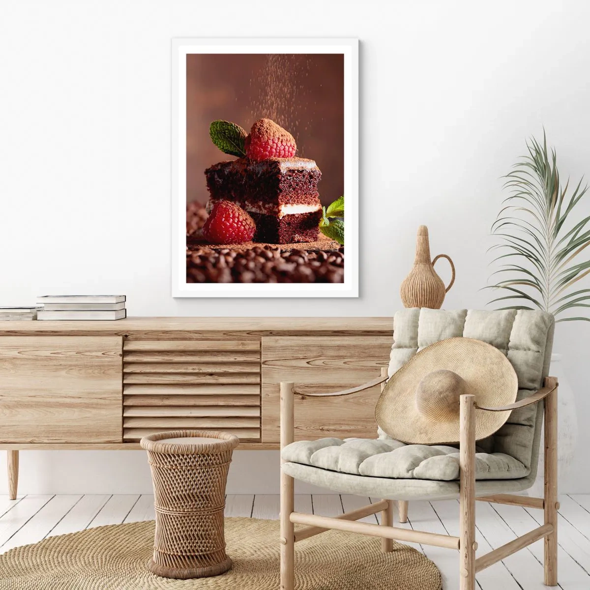 Poszter fekete keretben - Az élet édes - 50x70 cm