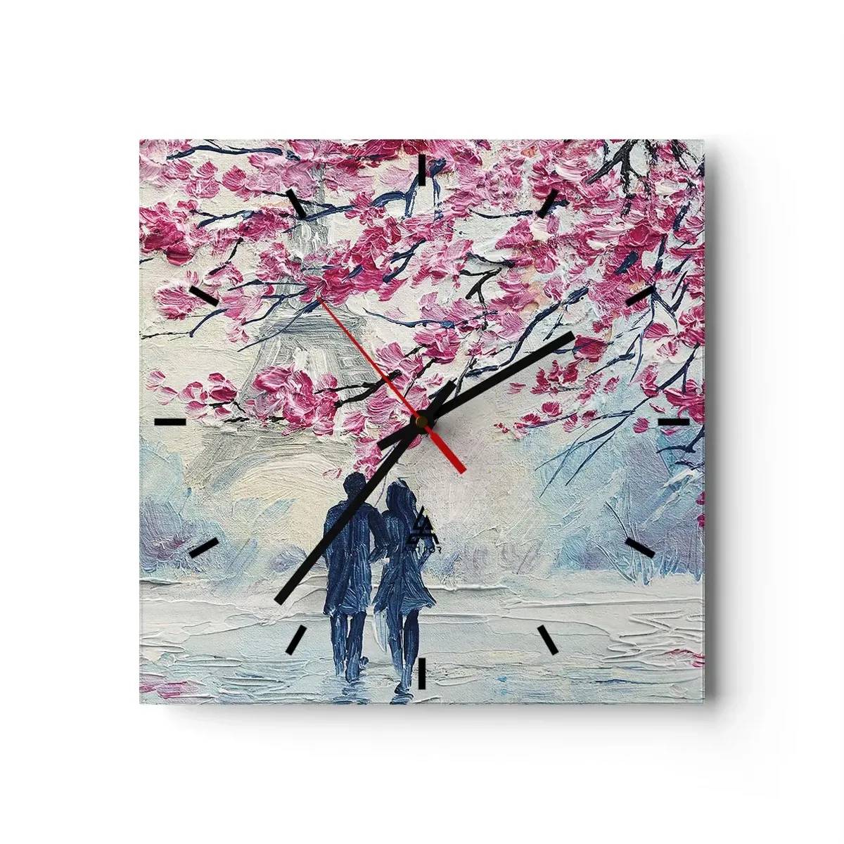 Falióra, Óra - Romantikus séta - 30x30 cm