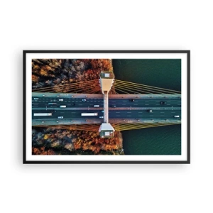 Poszter fehér keretben - TÚL a vizeken, túl az erdőkön - 91x61 cm