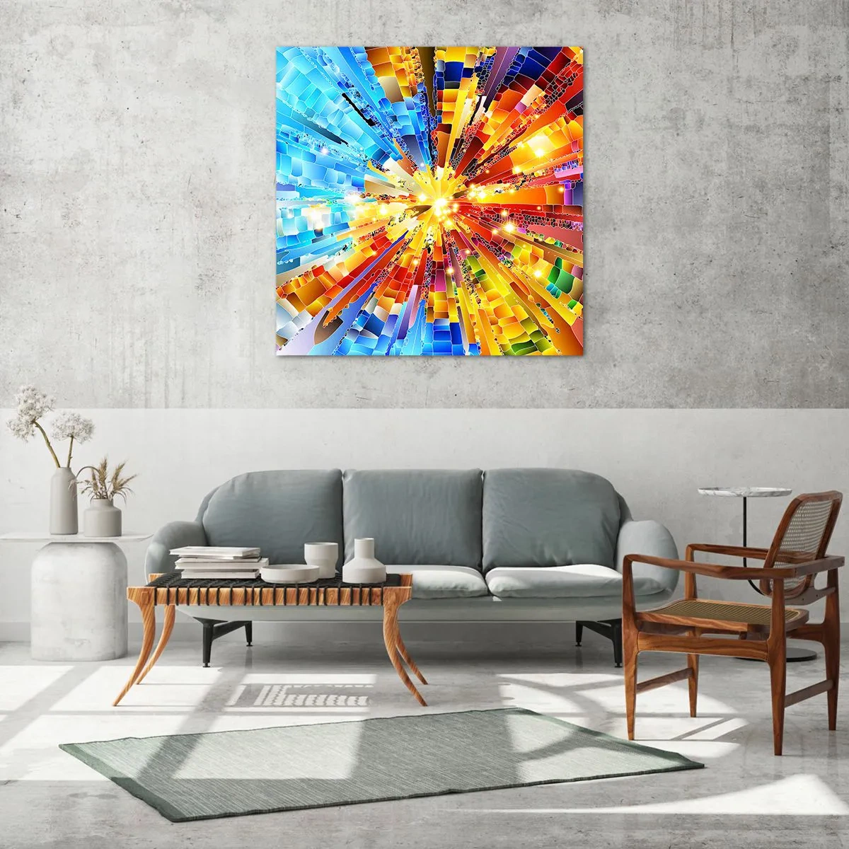 Üveg kép - In medias res - 60x60 cm