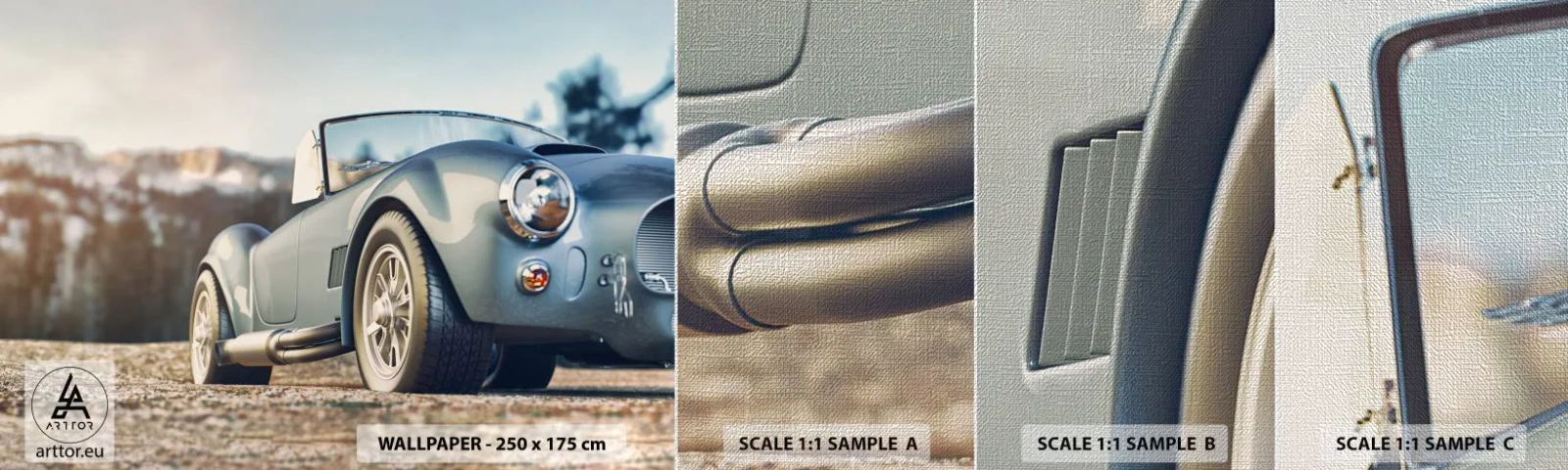 Fotótapéta Minta Premium Canvas - Mert a stílus számít - Autó, Kabrió, Utazás - 100x30 cm