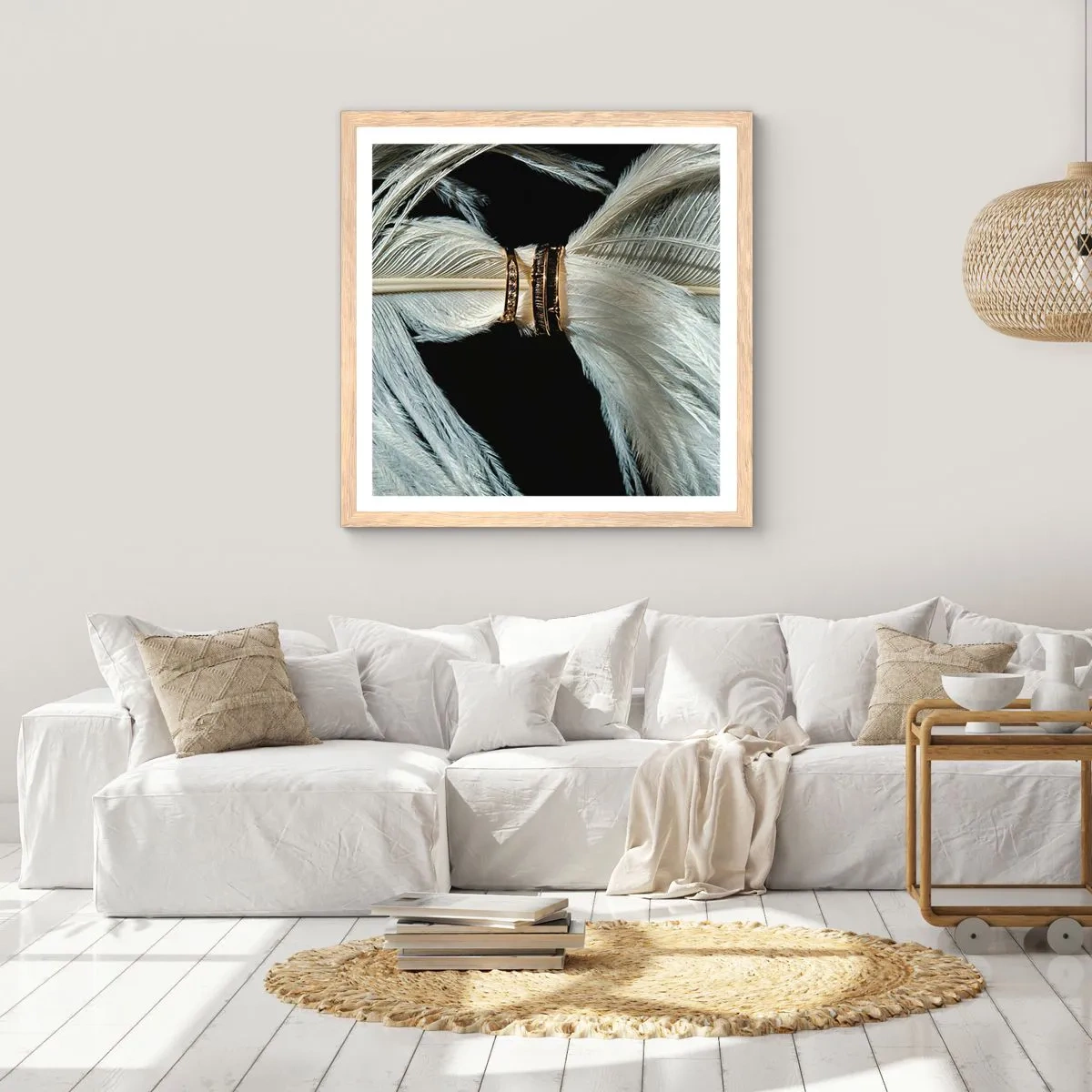 Poszter világos tölgy keretben - ...és nem hagylak el... - 60x60 cm