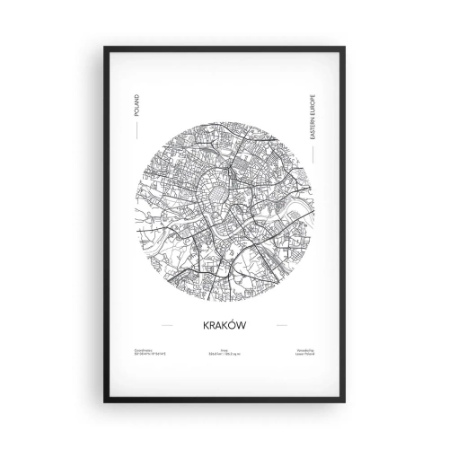 Poszter fehér keretben - Krakkó anatómiája - 61x91 cm