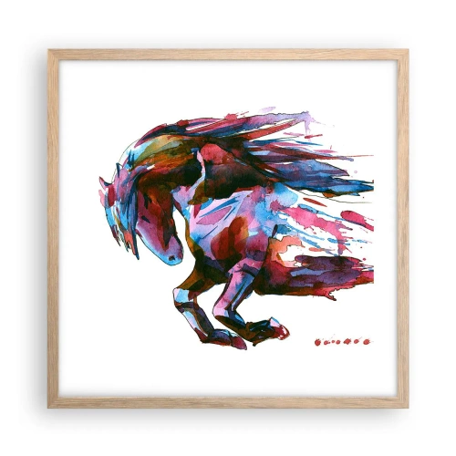 Poszter világos tölgy keretben - Az elragadtatásban - 50x50 cm