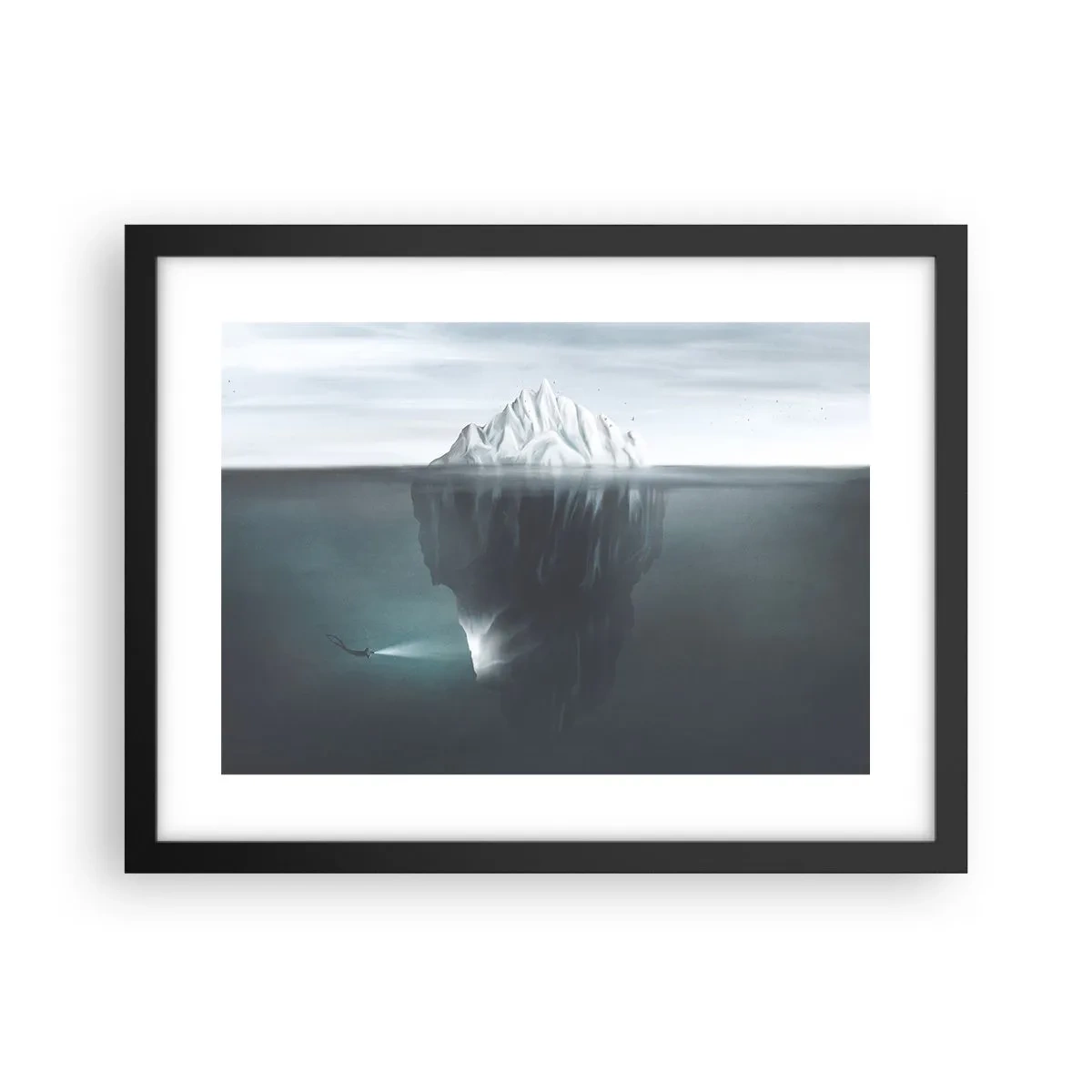 Poszter fehér keretben - Víz alatti rejtély - 40x30 cm