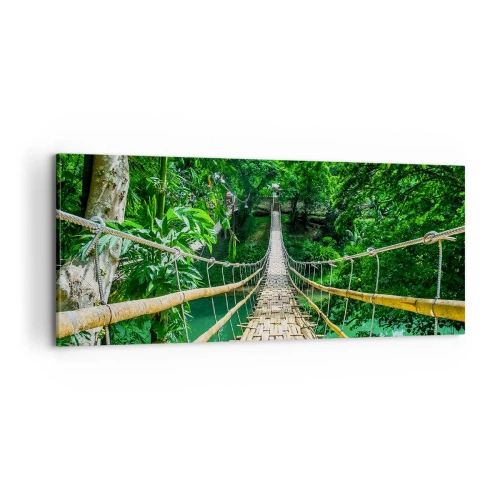 Vászonkép - Majomhíd a zöld felett - 100x40 cm