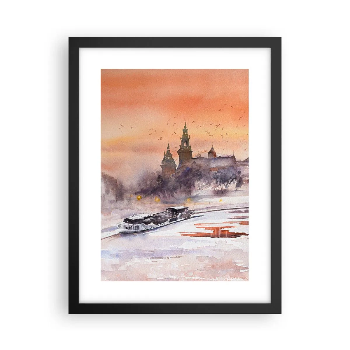 Poszter fehér keretben - Királyi naplemente - 30x40 cm