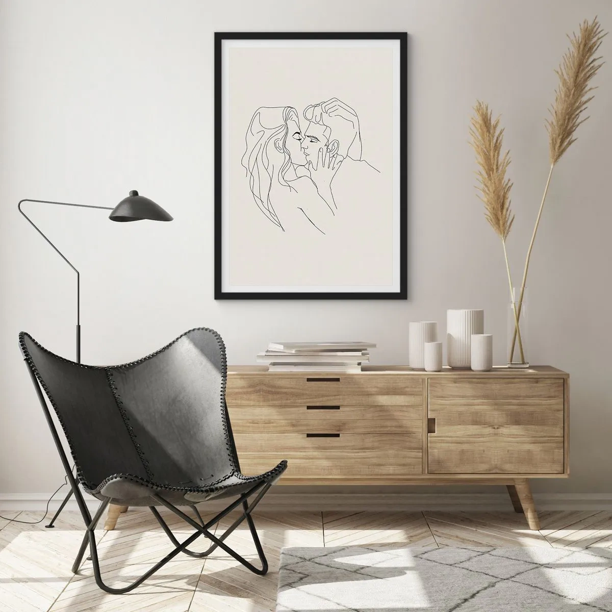 Poszter fehér keretben - Összegabalyodva az érzésben - 61x91 cm