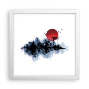 Poszter fekete keretben - Japán kilátás - 30x30 cm