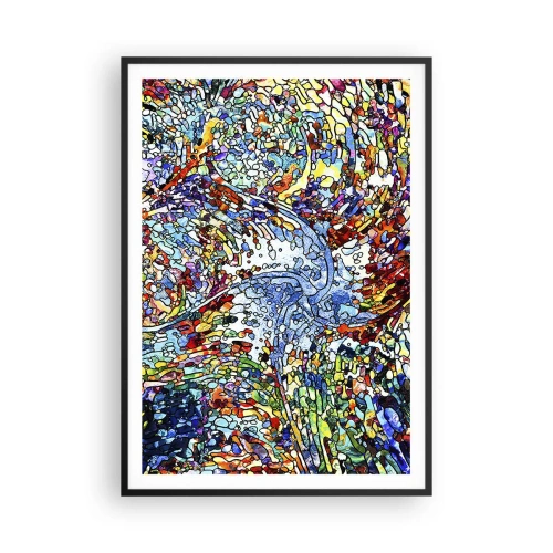 Poszter fehér keretben - Cseppes ólomüveg - 70x100 cm