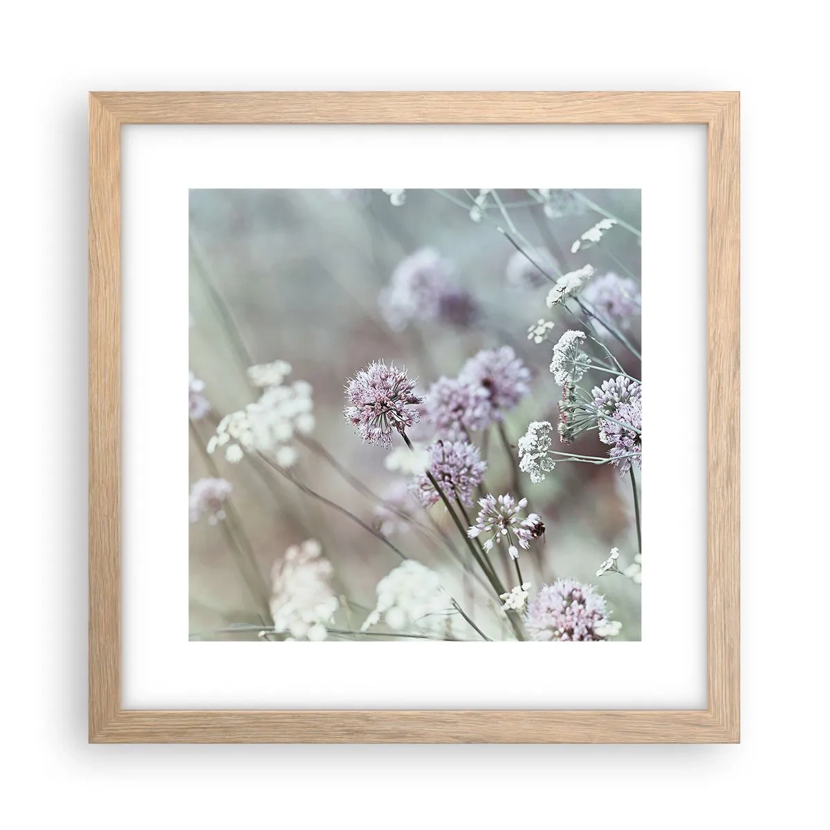 Poszter világos tölgy keretben - Fűszerek édes filigránja - 30x30 cm