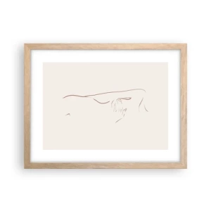 Poszter világos tölgy keretben - A vágy alakja - 40x30 cm