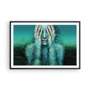 Poszter fehér keretben - Kékbe merítve - 91x61 cm