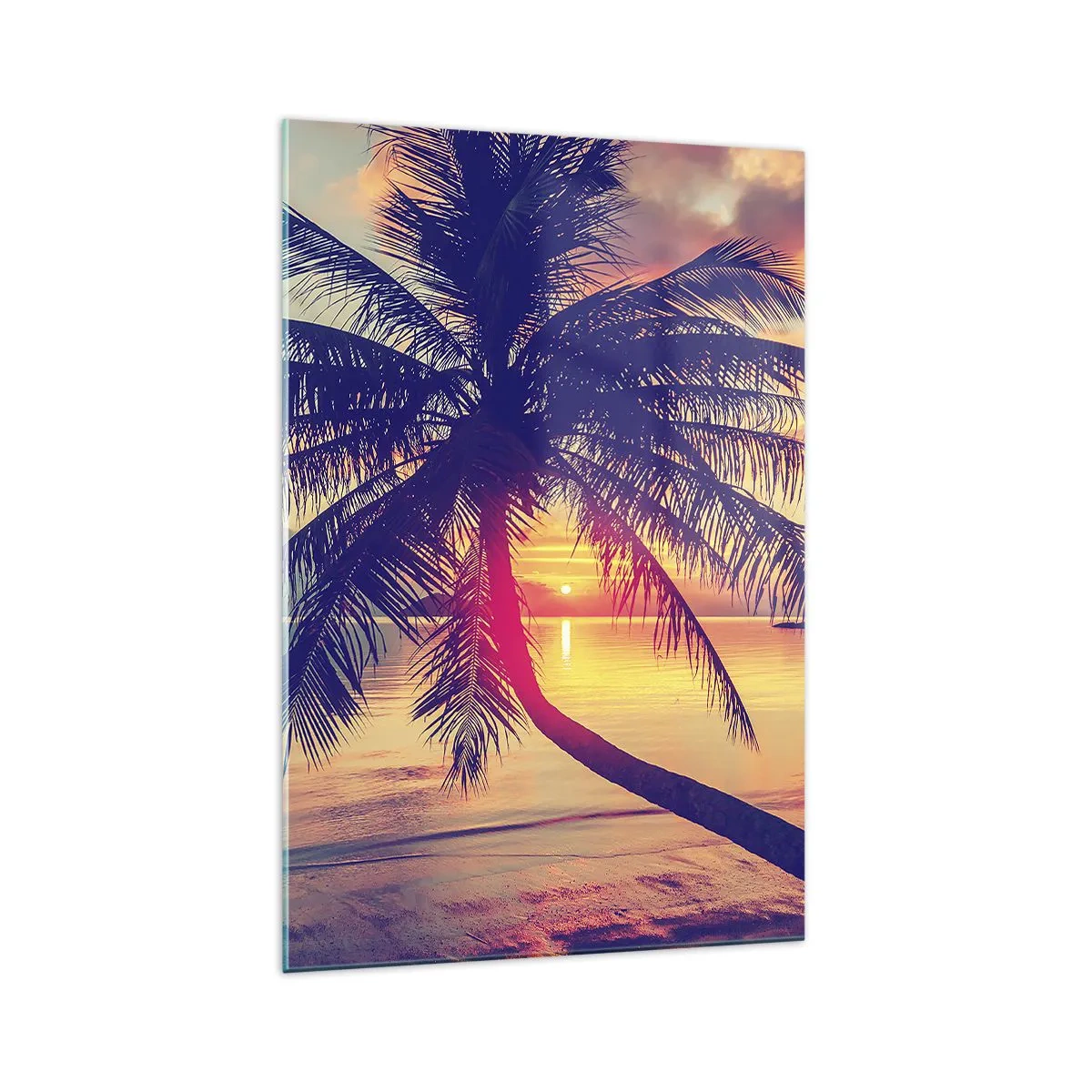 Üveg kép - Este a pálmafák alatt - 70x100 cm