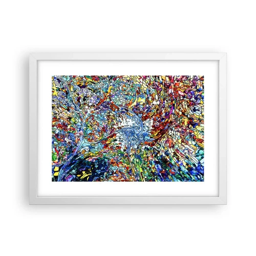 Poszter fekete keretben - Cseppes ólomüveg - 40x30 cm