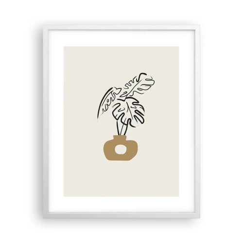 Poszter fekete keretben - Monstera - a ház díszítése - 40x50 cm