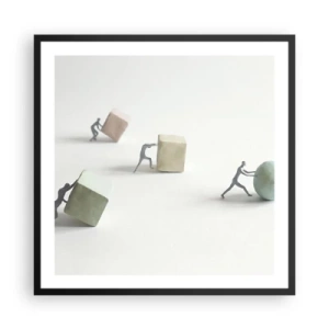 Poszter fehér keretben - Maga az élet - 60x60 cm