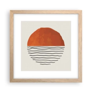 Poszter világos tölgy keretben - Japán hangulatban - 30x30 cm
