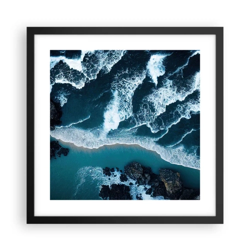 Poszter fehér keretben - Hullámokba burkolózva - 40x40 cm