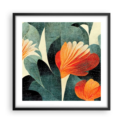 Poszter fehér keretben - A trópusok forrósága és a zöldellő hűvösség - 50x50 cm