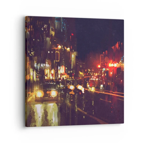 Vászonkép - Elmerült az éjszakai fényben - 30x30 cm