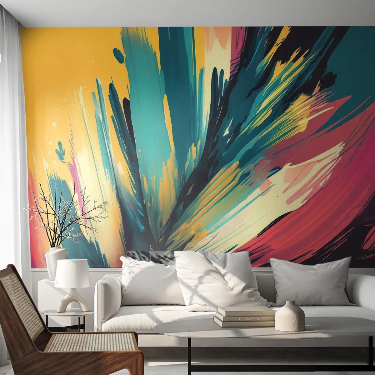 Fotótapéta Premium Canvas - Kompozíció - az öröm robbanása - Absztrakcionizmus, Darab, Modern - 250x175 cm