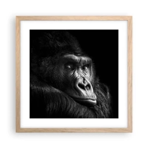 Poszter világos tölgy keretben - Mit bámulsz? - 40x40 cm