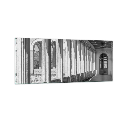 Üveg kép - Napsütötte árkádsor - 100x40 cm