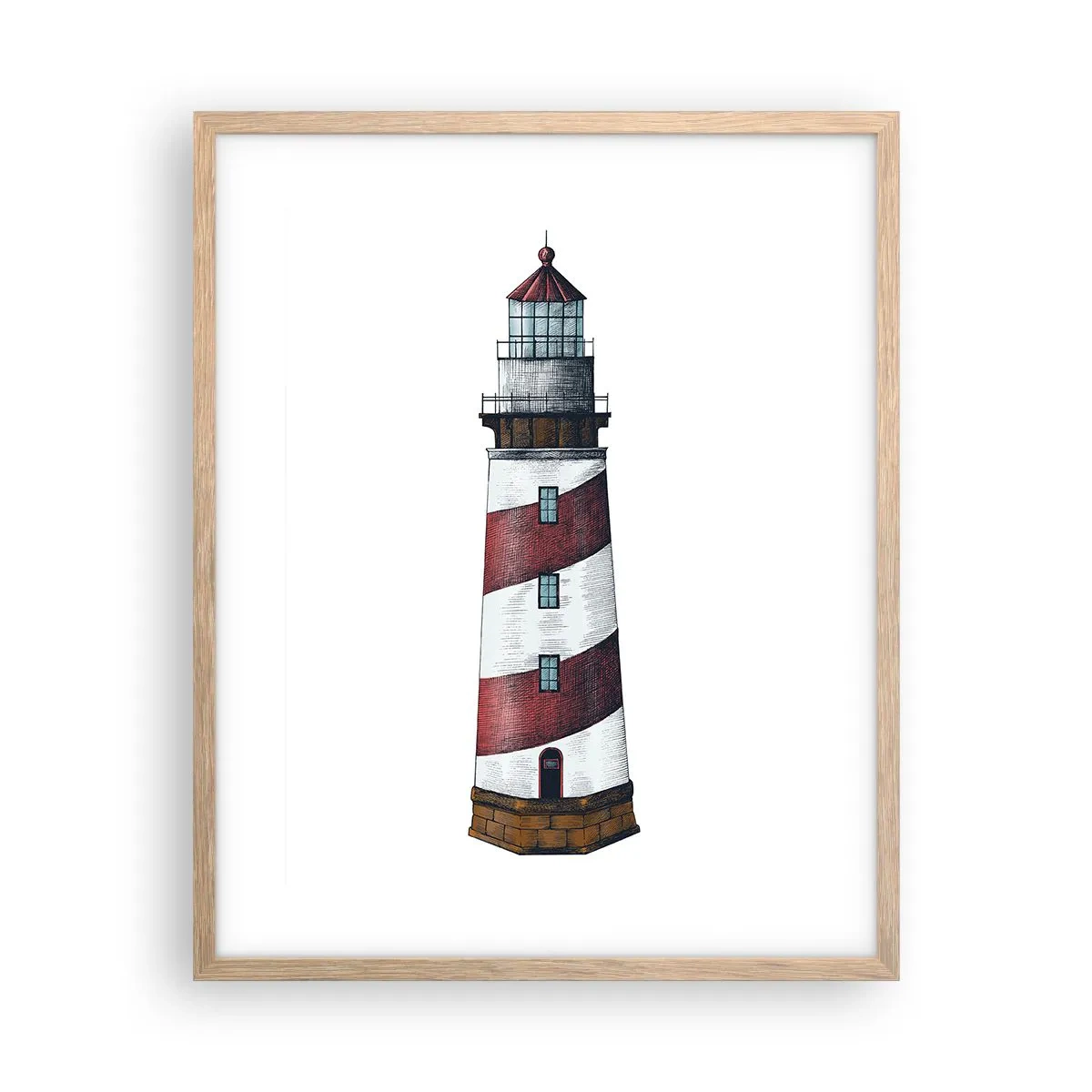 Poszter világos tölgy keretben - Mindig résen - 40x50 cm