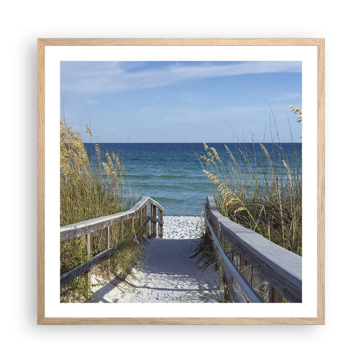 Poszter világos tölgy keretben - Napsütésben, szélben - 60x60 cm