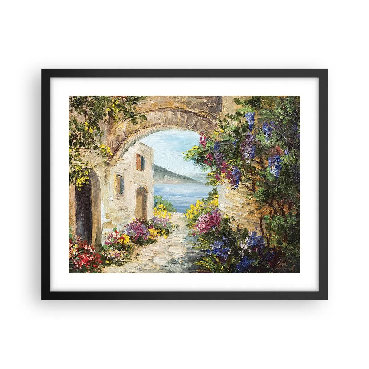 Poszter fehér keretben - Egy tengerparti vidék varázsa - 50x40 cm